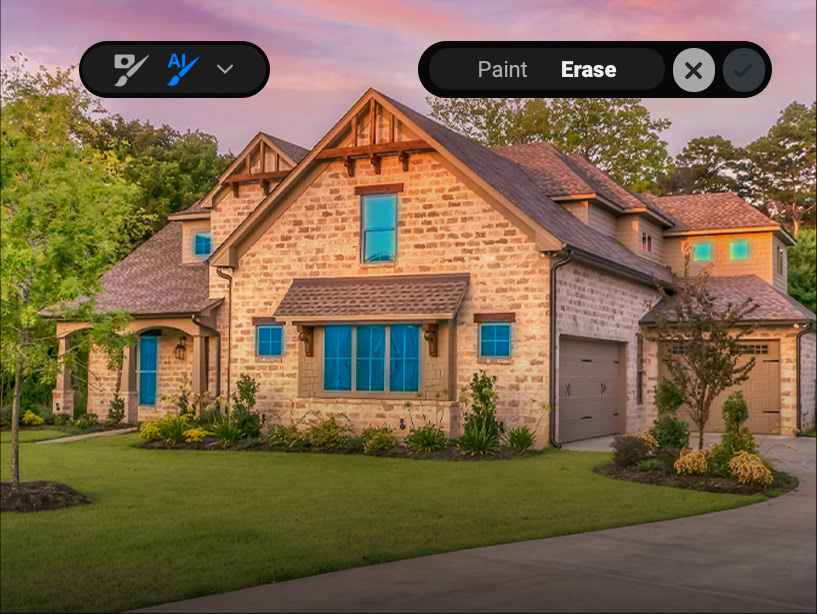 Use layers, masks, and brushes