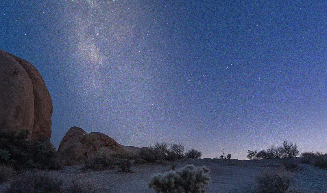 A noisy, starry sky before NoNoise AI