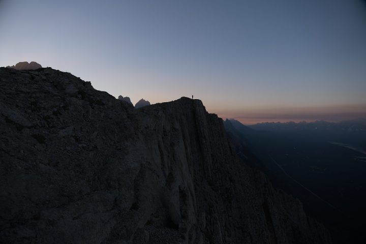 Alpine ridge at dusk