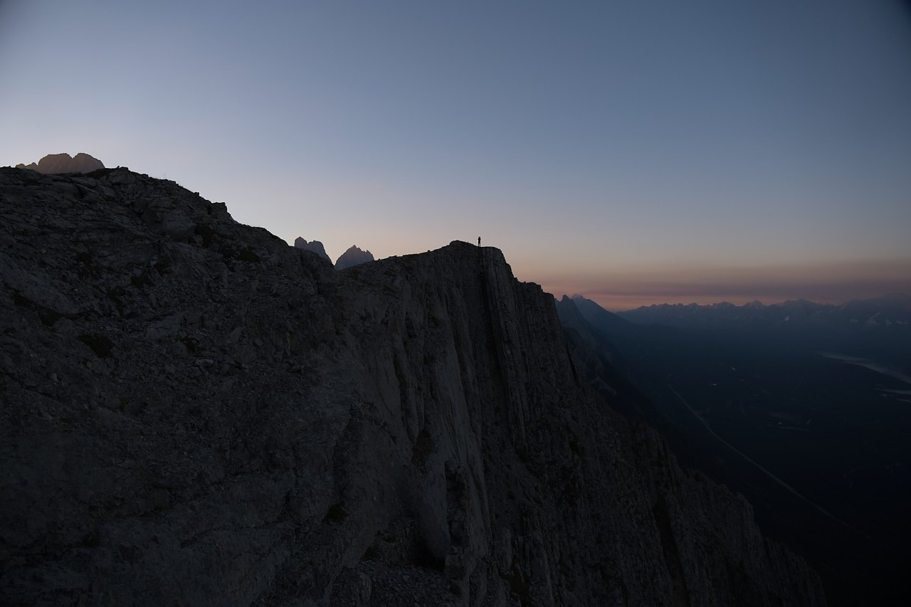 Alpine ridge at dusk, unedited