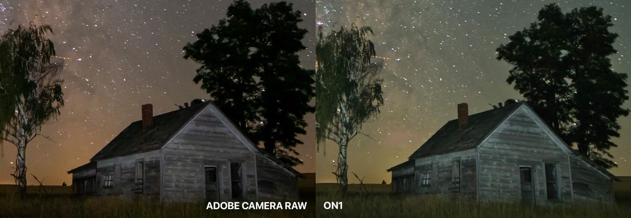 Adobe Camera Raw Compared to ON1 at 200%