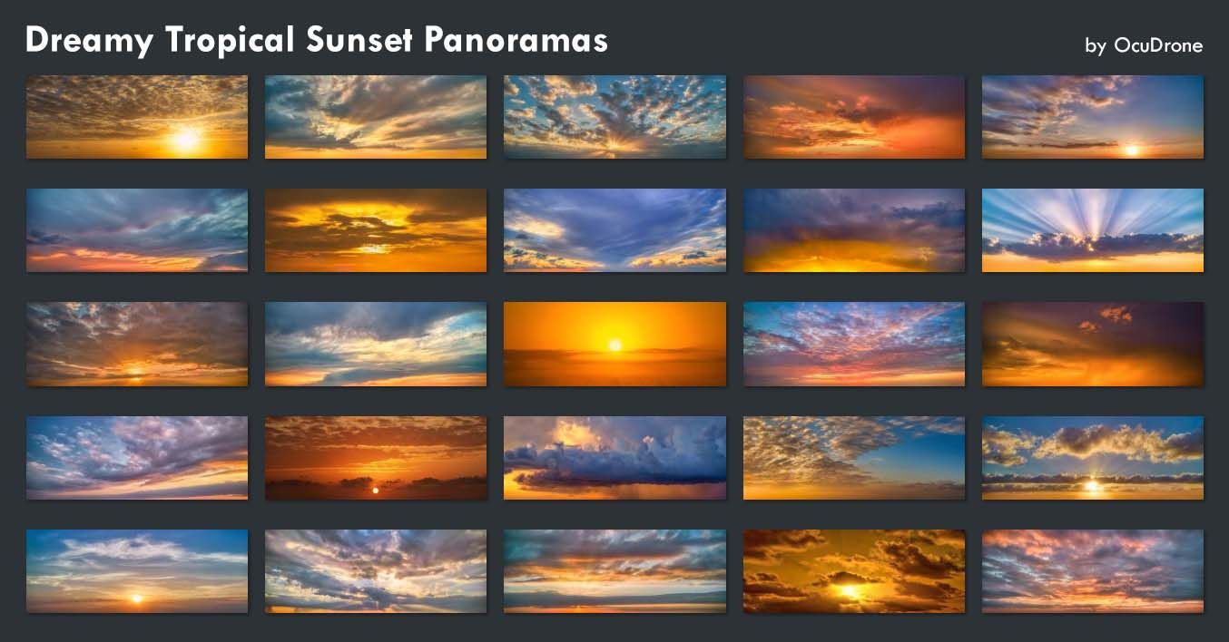 Dreamy Tropical Sunset Panoramas