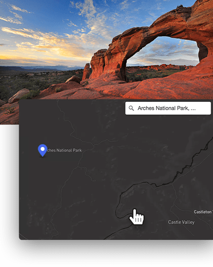 Map View with Photo Keyword AI